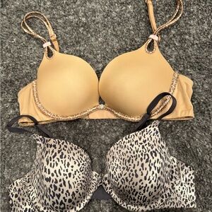 Victorias secert Leopard Print and Tan Women's Bra Set